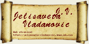 Jelisaveta Vladanović vizit kartica